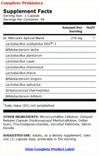 Dr Mercola Complete Probiotics (70 Billion CFU) Product Data