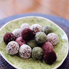 Colourful Chia Coconut Blissfood Balls
