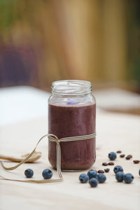 Refreshing Chilled Coffee with Blueberry and Maca
