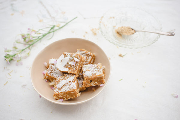 Lemon & Coconut Slice with Sacha Inchi