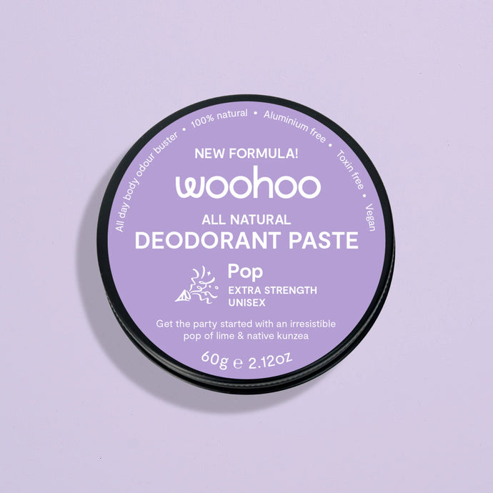 NEW! Woohoo Natural Deodorant - Pop Deodorant Paste