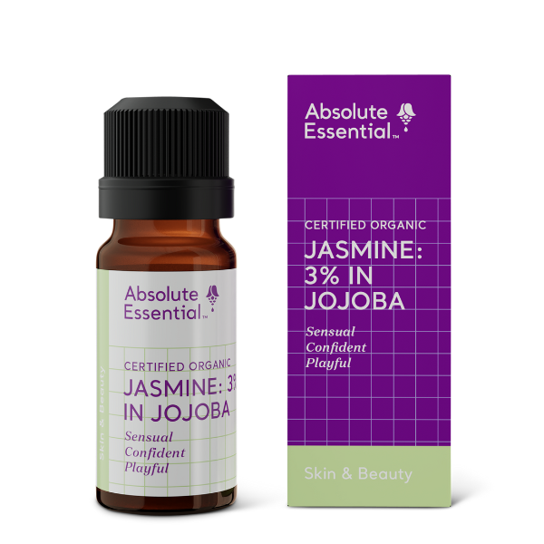 Absolute Essential Jasmine 3% Essential Oil, blended here with Jojoba for nourishing skin care