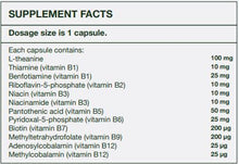 Natroceutics Activated B Complex & Suntheanine Cellg8 Supplement Facts