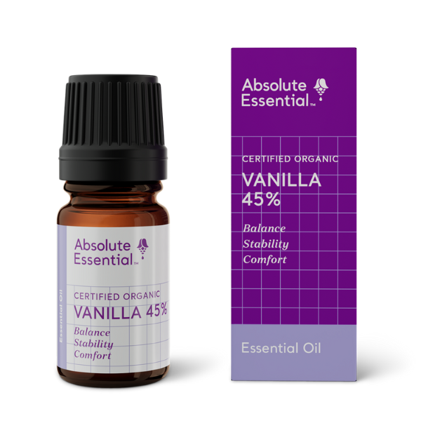 Absolute Essential Organic Vanilla 45% Essential Oil has an alluring, comforting effect that can be used to help create a warm atmosphere