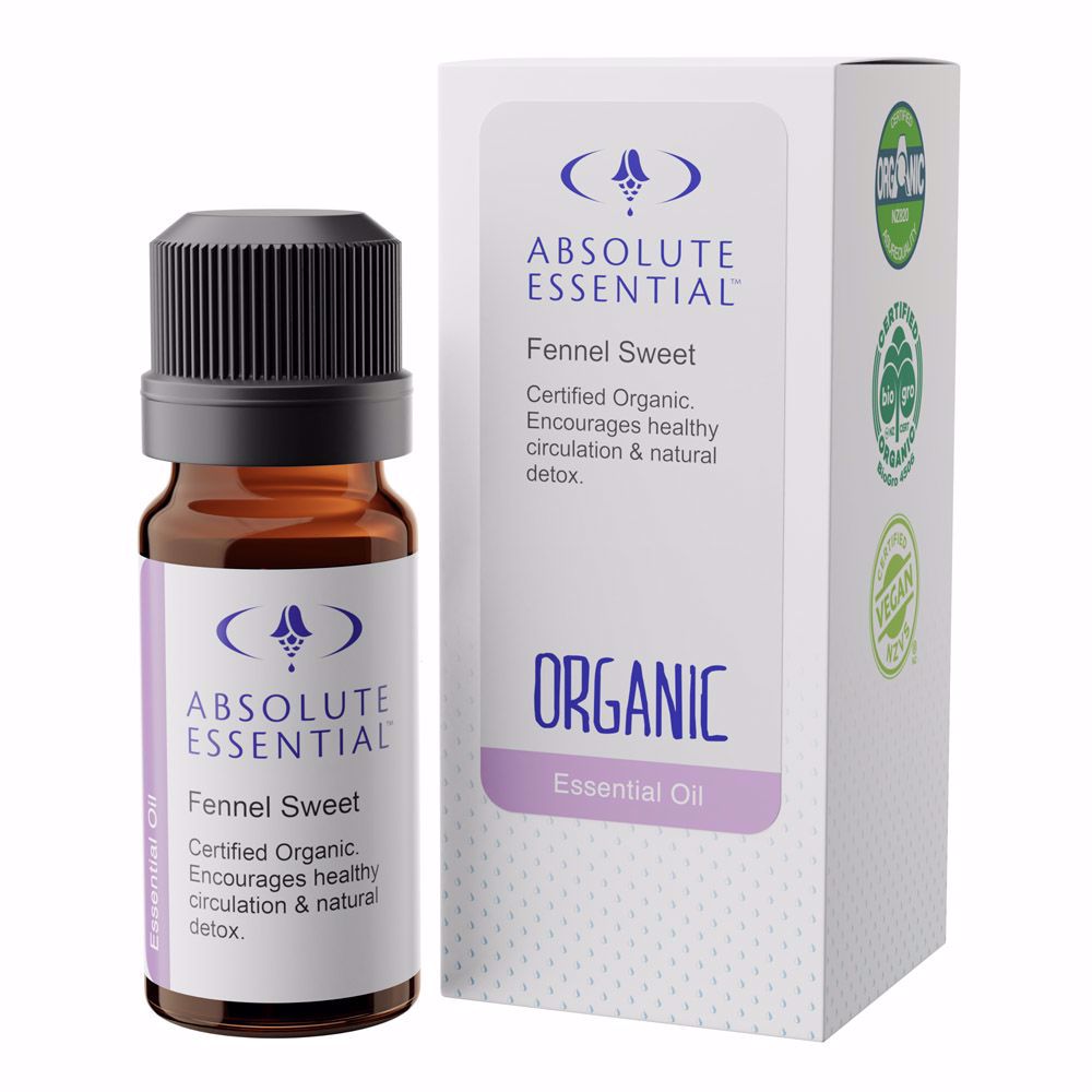 Absolute Essential Organic Fennel Essential Oil supports healthy circulation and the natural expulsion of excess fluids from body tissues.