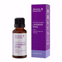 Absolute Essential Organic Lavender Spike Oil is ideal for medicinal diffusion, steam inhalation and baths. 25ml.
