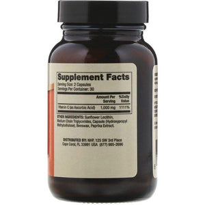 Mercola Liposomal Vitamin C - 60 Capsules. Supplement Facts.