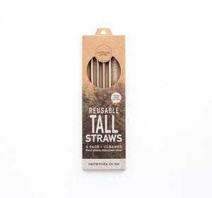 Caliwoods Tall Stainless Steel Straw Mixed Pack