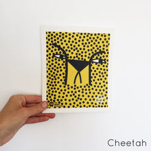 SPRUCE. A super star eco friendly dishcloth doing good things for the planet. In Cheetah Design.