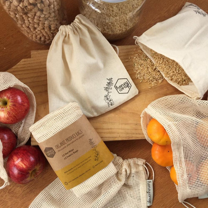 Honeywrap Produce & Bulk Bin Bags - Set of 5
