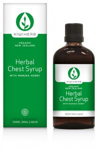 Kiwiherb Chest Syrup - to support the health of the respiratory tract & relieve coughs. 100ml