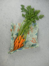 Honeywrap - Reusable Food Wrap. Ocean Design with Carrots.