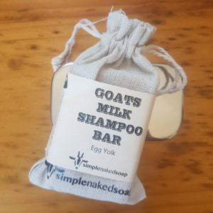 Simple Naked Soap Goats Milk Shampoo Bar and Container