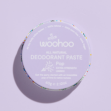 NEW! Woohoo Natural Deodorant - Pop Deodorant Paste