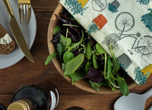 Honeywrap - Reusable Food Wrap. City Garden Large or Extra Large Covering a Salad Bowl.