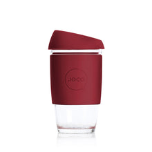JOCO Glass & Silicone Cup 6oz in Ruby Wine