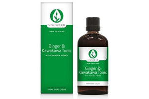 Ginger and Kawakawa Tonic supports digestion and circulation, and is ideal to rapidly target digestive system bloating and /or upsets. 100ml