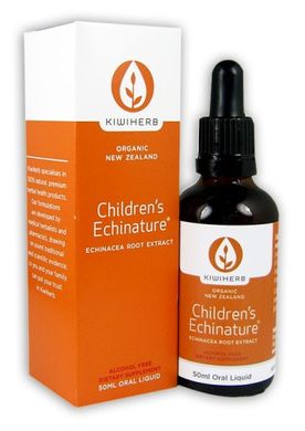 Kiwiherb Children's Echinature® is the essential immune product specially formulated for children 0 - 12 years, made from premium certified organic Echinacea root. 50ml
