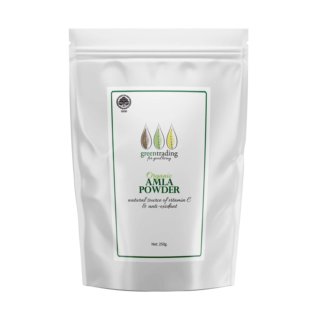 Green Trading Organic Amla Powder is useful in lessening coughs and alleviating fevers, and it appears to help lower blood glucose in both healthy and diabetic people