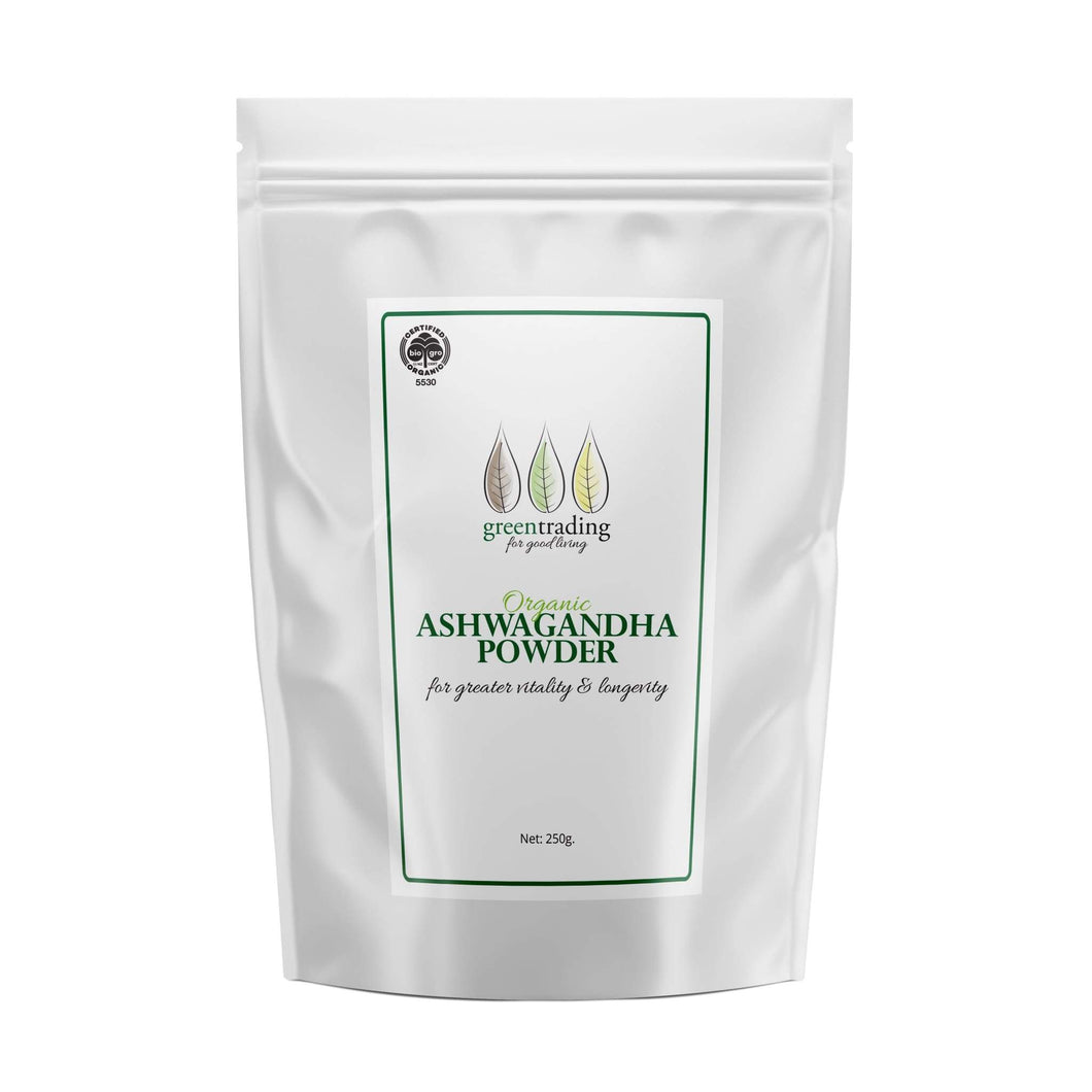 Green Trading Organic Ashwaganda Powder is one of the most powerful herbs in Ayurveda. 
