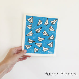 SPRUCE. A super star eco friendly dishcloth doing good things for the planet. In Paper Planes Design.