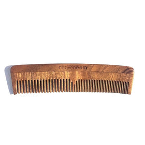 Native Neem Wooden Comb - Mixed Tooth