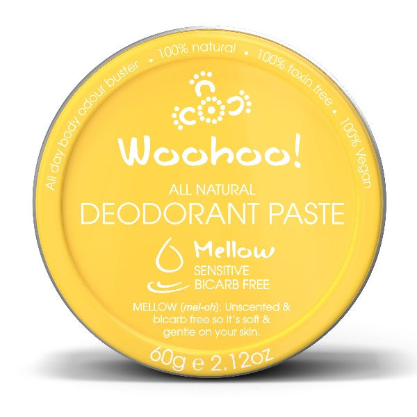 Woohoo! in Mellow 60g Tub. Body All Natural Deodorant Paste